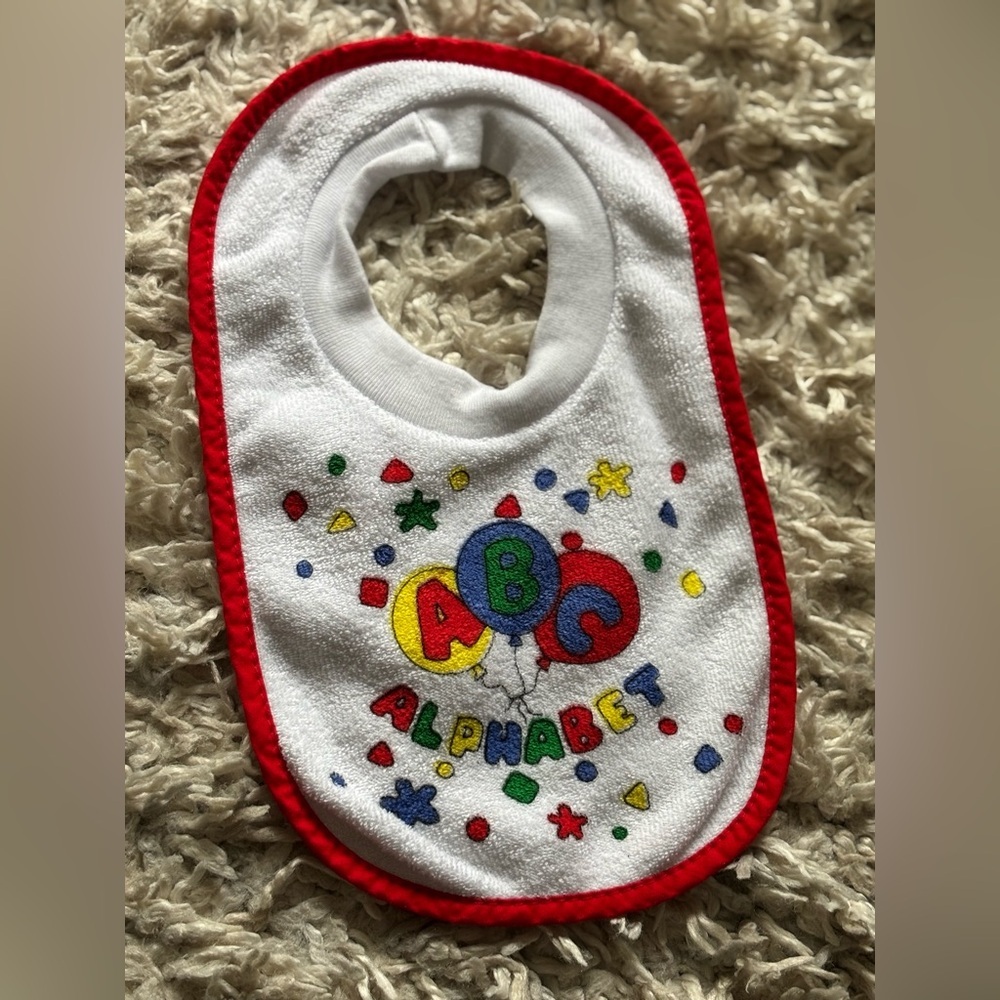 Vintage ABC Cloth Bib Baby